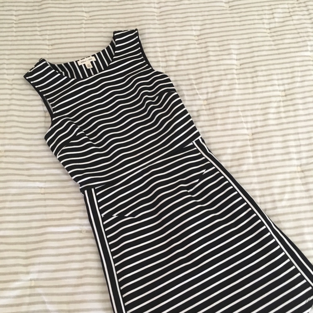 Urban Outfitters • black and white stripe dress